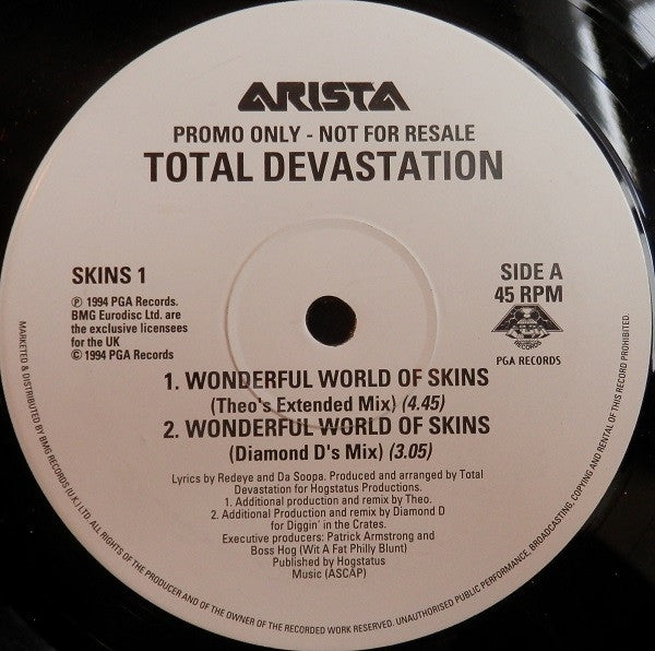 Total Devastation : Wonderful World Of Skins (12", Promo)