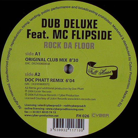 Dub Deluxe Featuring MC Flipside : Rock Da Floor (12")