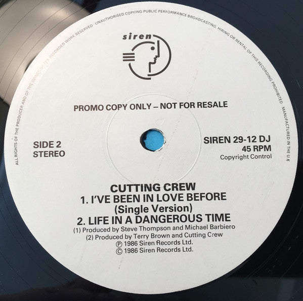 Cutting Crew : I've Been In Love Before (12", Single, Promo)