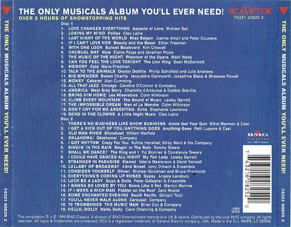 Various : The Only Musicals Album You'll Ever Need! (2xCD, Comp)