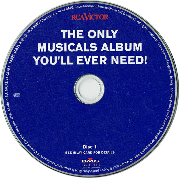 Various : The Only Musicals Album You'll Ever Need! (2xCD, Comp)
