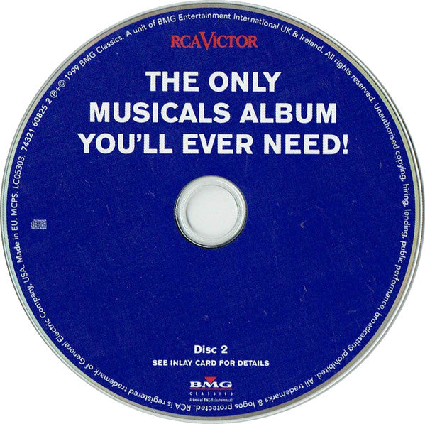 Various : The Only Musicals Album You'll Ever Need! (2xCD, Comp)