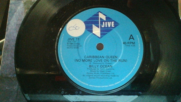 Billy Ocean : Caribbean Queen (No More Love On The Run) (7", Pap)