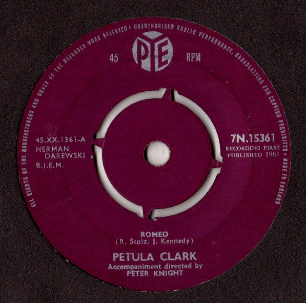 Petula Clark : Romeo (7", Single)