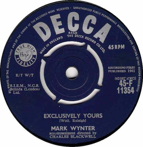Mark Wynter : Exclusively Yours (7", Single)