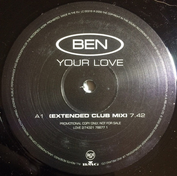 Ben Ofoedu : Your Love (12", Promo)