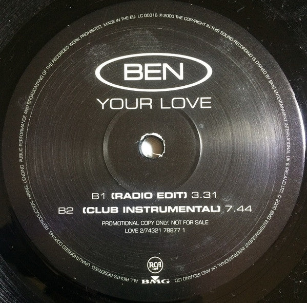 Ben Ofoedu : Your Love (12", Promo)