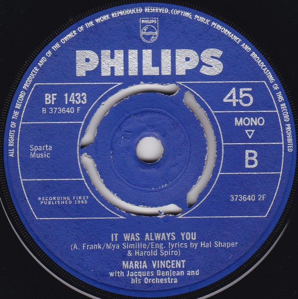 Maria Vincent : Chip Chip (7", Single)