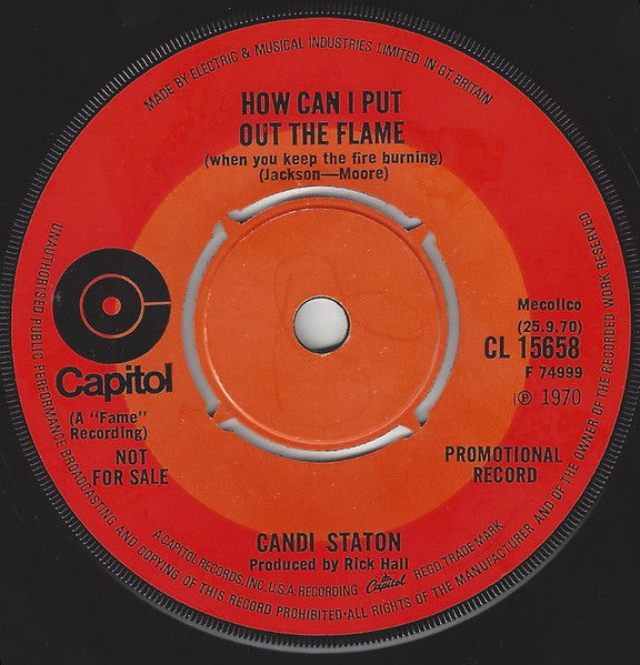Candi Staton : Stand By Your Man (7", Single, Promo)