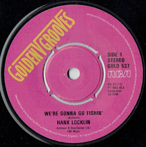 Hank Locklin : We're Gonna Go Fishin' / Please Help Me I'm Falling (7")