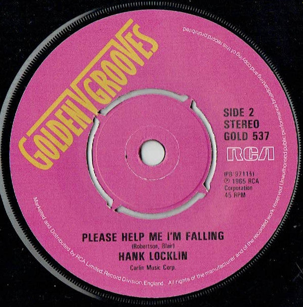 Hank Locklin : We're Gonna Go Fishin' / Please Help Me I'm Falling (7")