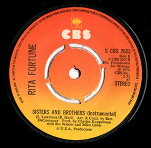 Rita Fortune : Sisters And Brothers (7", Single, 4 P)