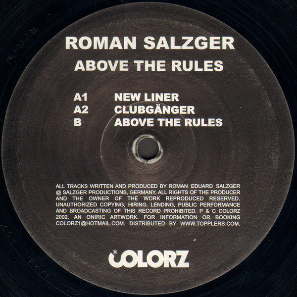 Roman Salzger : Above The Rules (12")