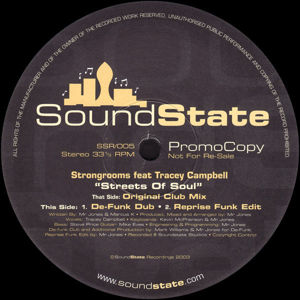 Strongrooms : Streets Of Soul (12", Promo)