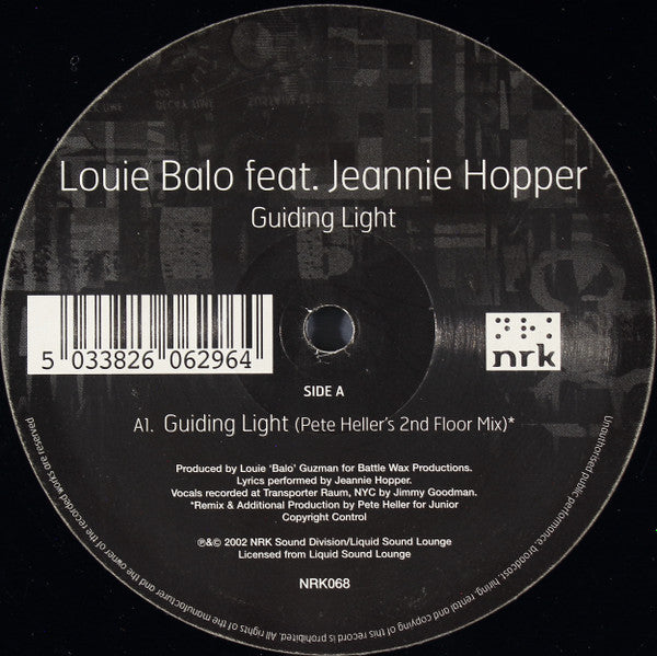Louie "Balo" Guzman Feat. Jeannie Hopper : Guiding Light (Disc 1) (12")