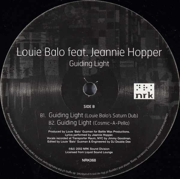 Louie "Balo" Guzman Feat. Jeannie Hopper : Guiding Light (Disc 1) (12")
