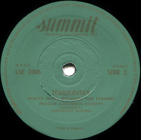 Pyotr Ilyich Tchaikovsky : Marche Slav (7", EP)