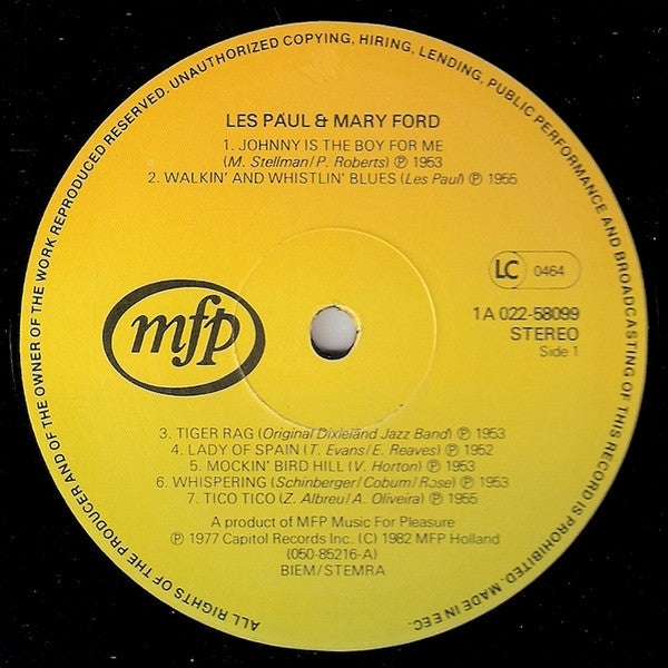 Les Paul & Mary Ford : Les Paul & Mary Ford (LP, Comp, RE)