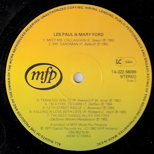 Les Paul & Mary Ford : Les Paul & Mary Ford (LP, Comp, RE)
