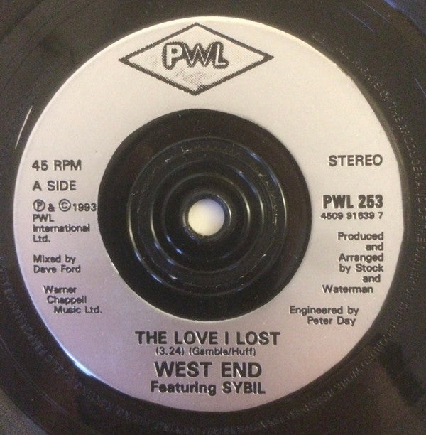 West End Featuring Sybil : The Love I Lost (7", Single)