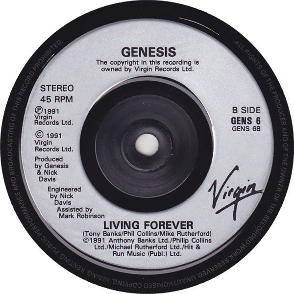 Genesis : No Son Of Mine (7", Single)