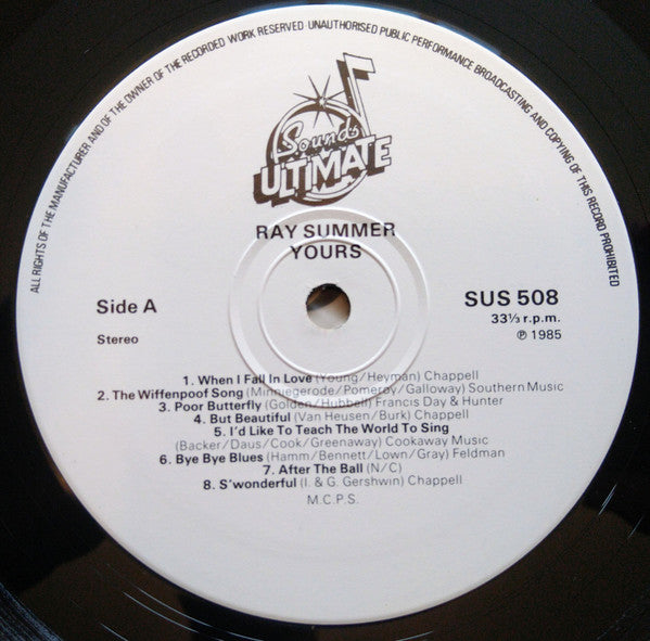 Ray Summer : Yours: The Starlight Sound Of Summer (LP)
