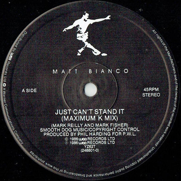 Matt Bianco : Just Can't Stand It (12")