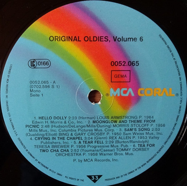 Various : The Original Oldies Volume 6 (LP, Comp, Mono)