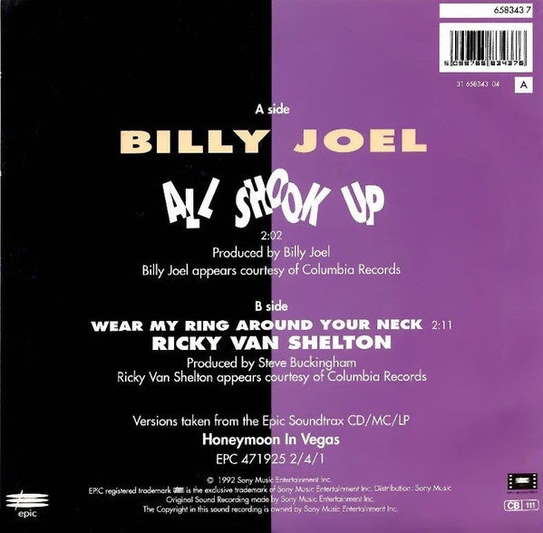 Billy Joel : All Shook Up (7")
