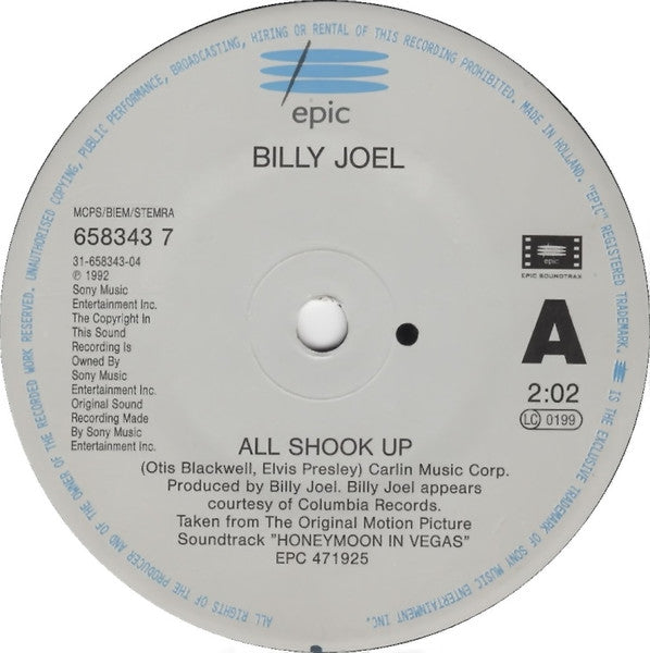 Billy Joel : All Shook Up (7")