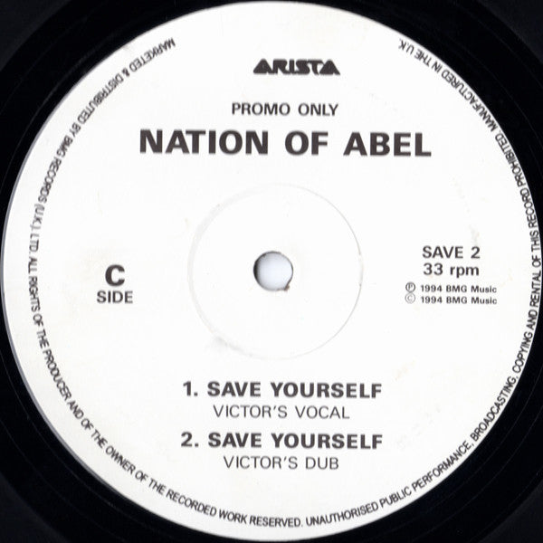 Nation Of Abel : Save Yourself (2x12", Promo)