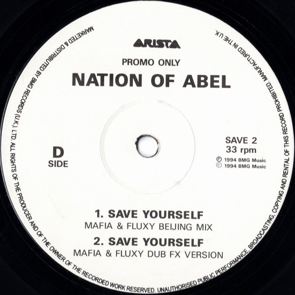 Nation Of Abel : Save Yourself (2x12", Promo)