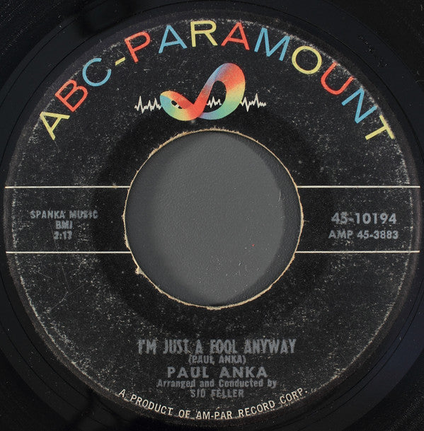 Paul Anka : Tonight My Love, Tonight (7")