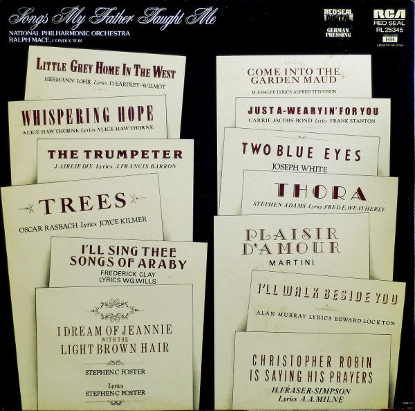 Robert White (3) : Songs My Father Taught Me (LP, Album, gat)