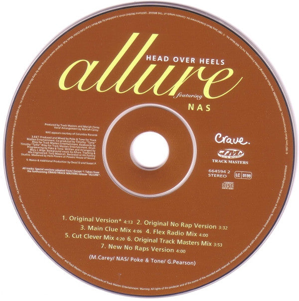 Allure (3) featuring Nas : Head Over Heels (CD, Single)