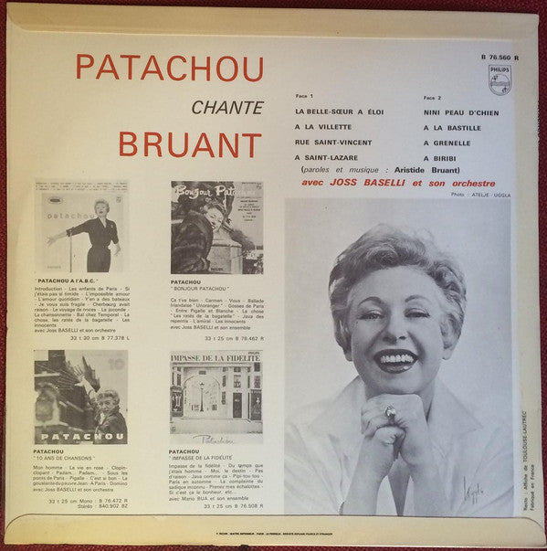 Patachou : Chante Bruant N°9 (10", Album, Mono)