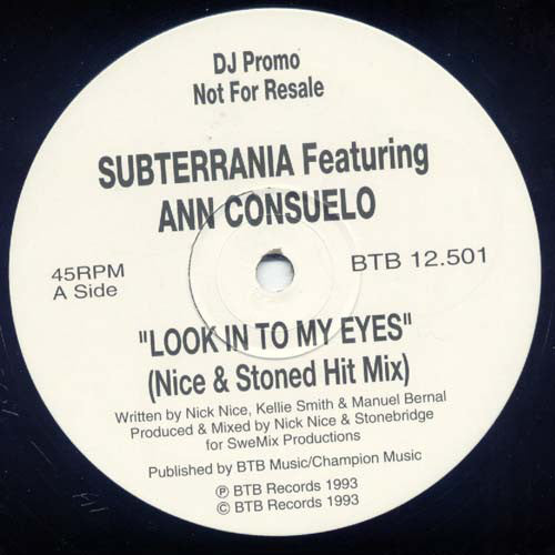 Subterrania Featuring Ann Consuelo : Look Into My Eyes (2x12", Ltd, Promo)