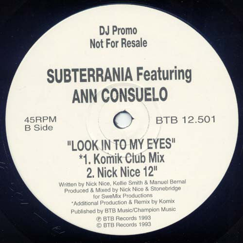Subterrania Featuring Ann Consuelo : Look Into My Eyes (2x12", Ltd, Promo)
