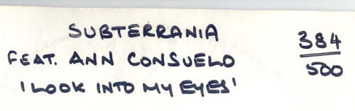 Subterrania Featuring Ann Consuelo : Look Into My Eyes (2x12", Ltd, Promo)