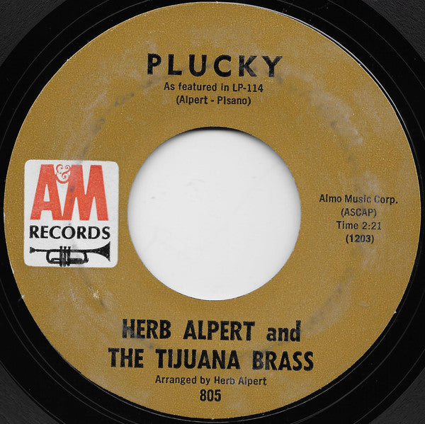 Herb Alpert & The Tijuana Brass : The Work Song (7", Single, Styrene, Mon)