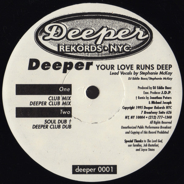 Deeper : Your Love Runs Deep (12")