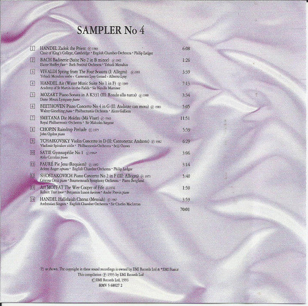 Various : The HMV Collection (Sampler No 4) (CD, Comp, Smplr)