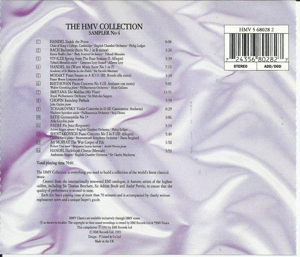 Various : The HMV Collection (Sampler No 4) (CD, Comp, Smplr)