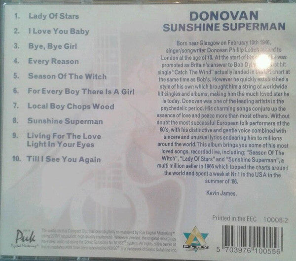 Donovan : Sunshine Superman (CD, Album, RE, RM)