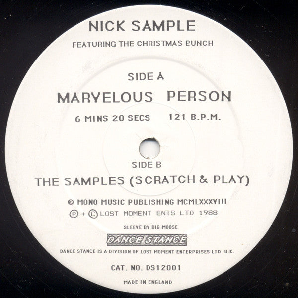 Nick Sample : Marvelous Person (12")