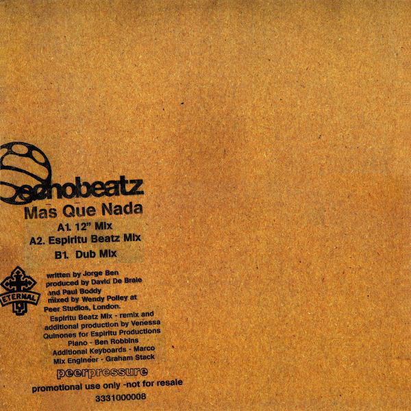 Echobeatz : Mas Que Nada (12", Promo)