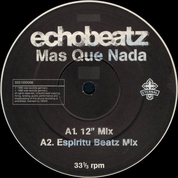 Echobeatz : Mas Que Nada (12", Promo)
