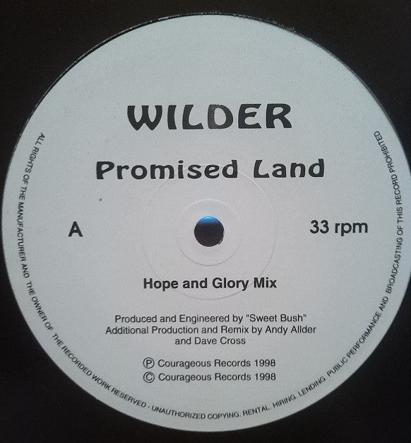 Wilder* : Promised Land (12")