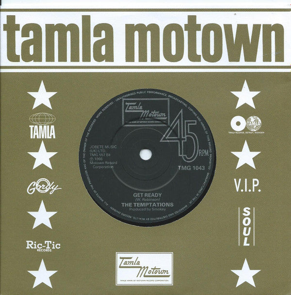 The Temptations : Just My Imagination (Running Away With Me) / Get Ready (7", Single, Sol)