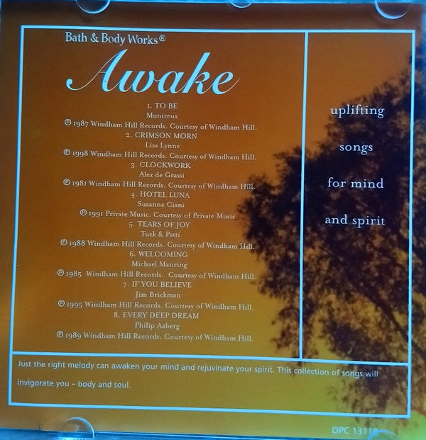 Various : Awake - Uplifting Songs For Mind And Spirit (CD, Album, Comp)